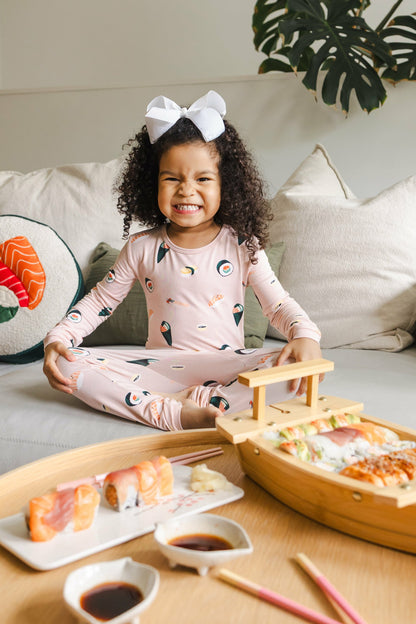 Long Sleeve Pajamas in Blush Sushi | Kyte Baby