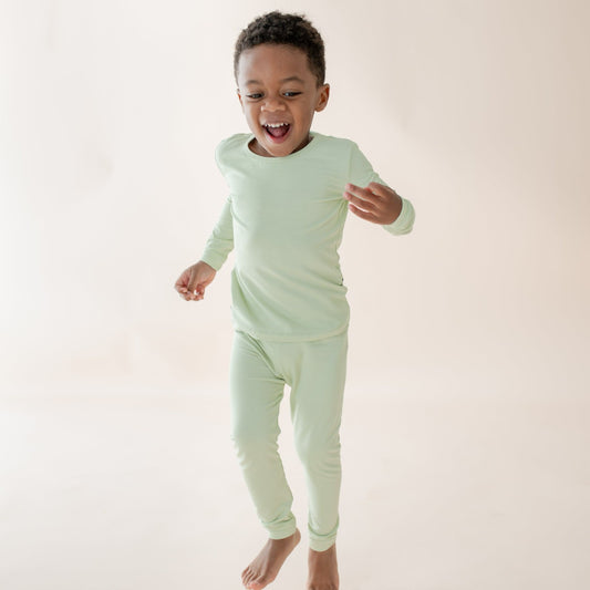 Long Sleeve Pajamas in Basil | Kyte Baby