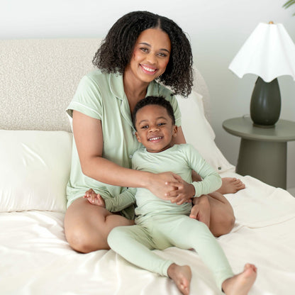 Long Sleeve Pajamas in Basil | Kyte Baby