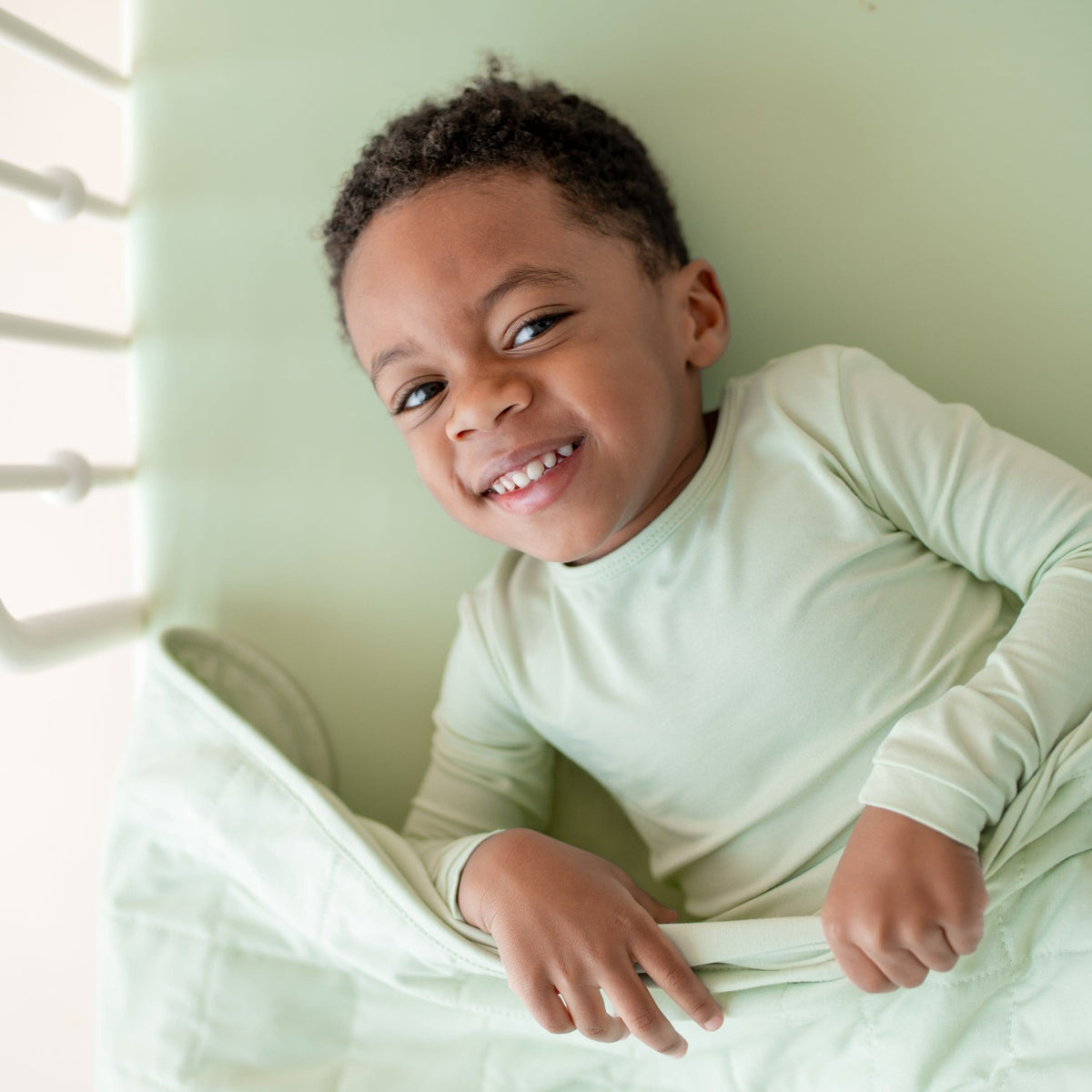 Long Sleeve Pajamas in Basil | Kyte Baby