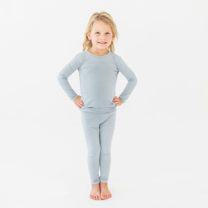 Long Sleeve Pajamas in Fog | Kyte Baby