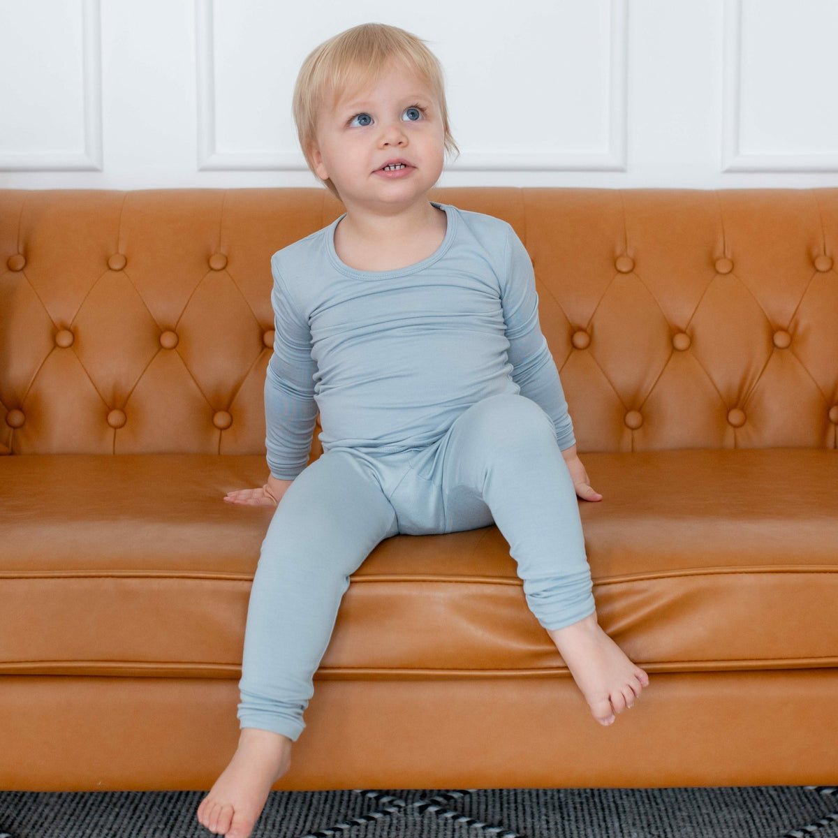 Long Sleeve Pajamas in Fog | Kyte Baby