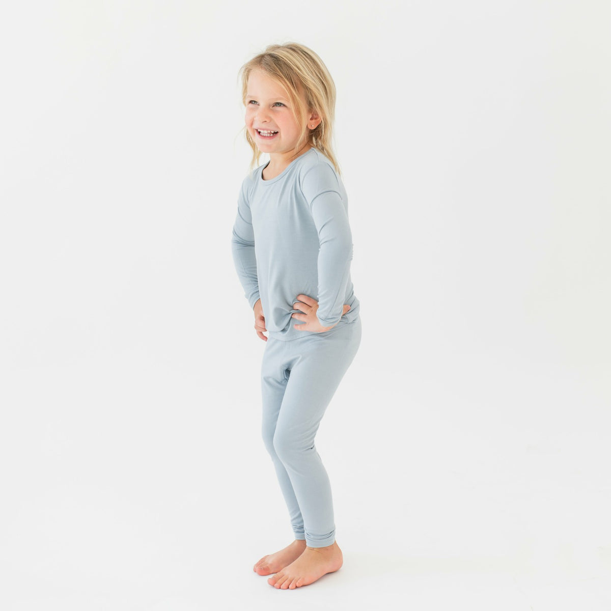 Long Sleeve Pajamas in Fog | Kyte Baby