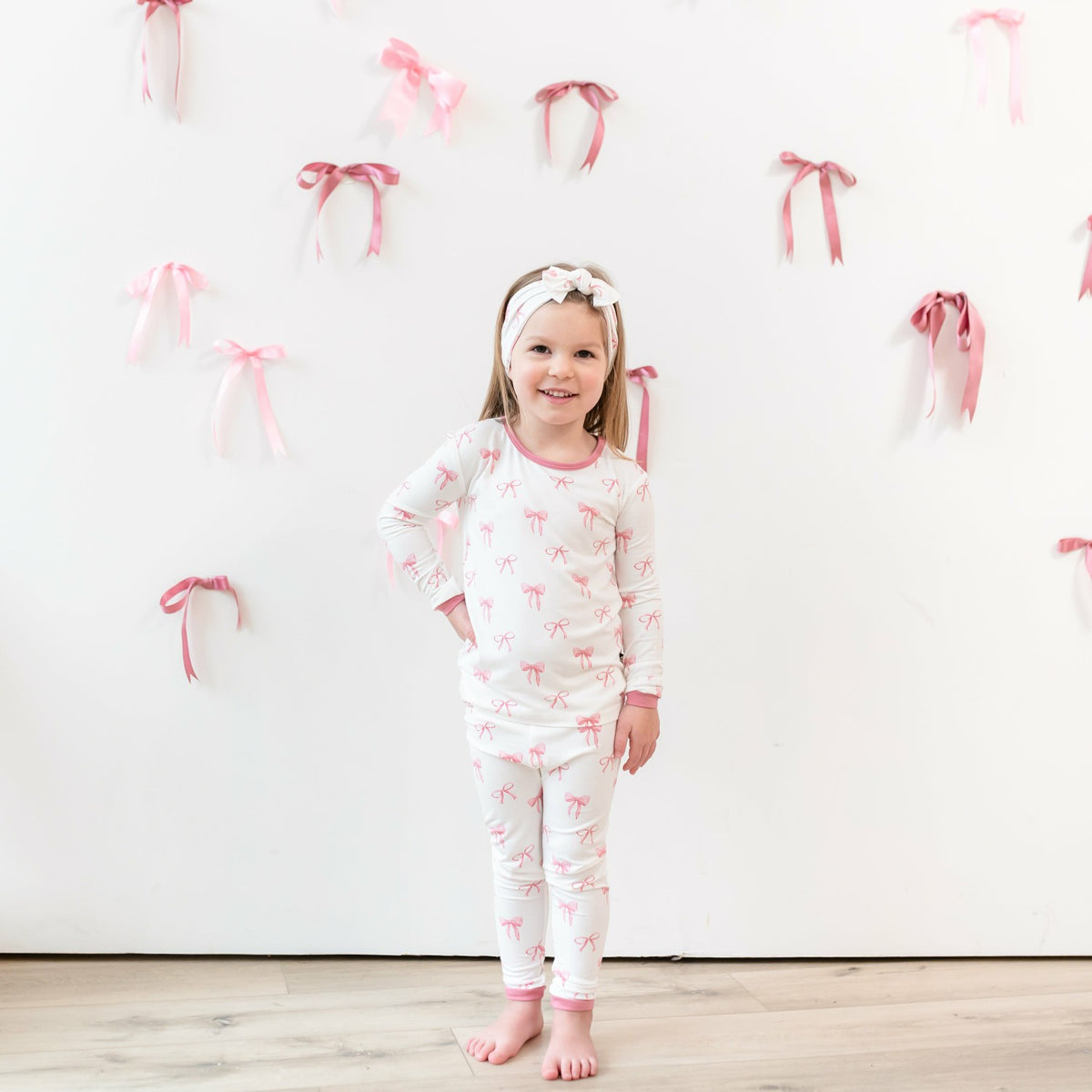 Long Sleeve Pajamas in Bow | Kyte Baby