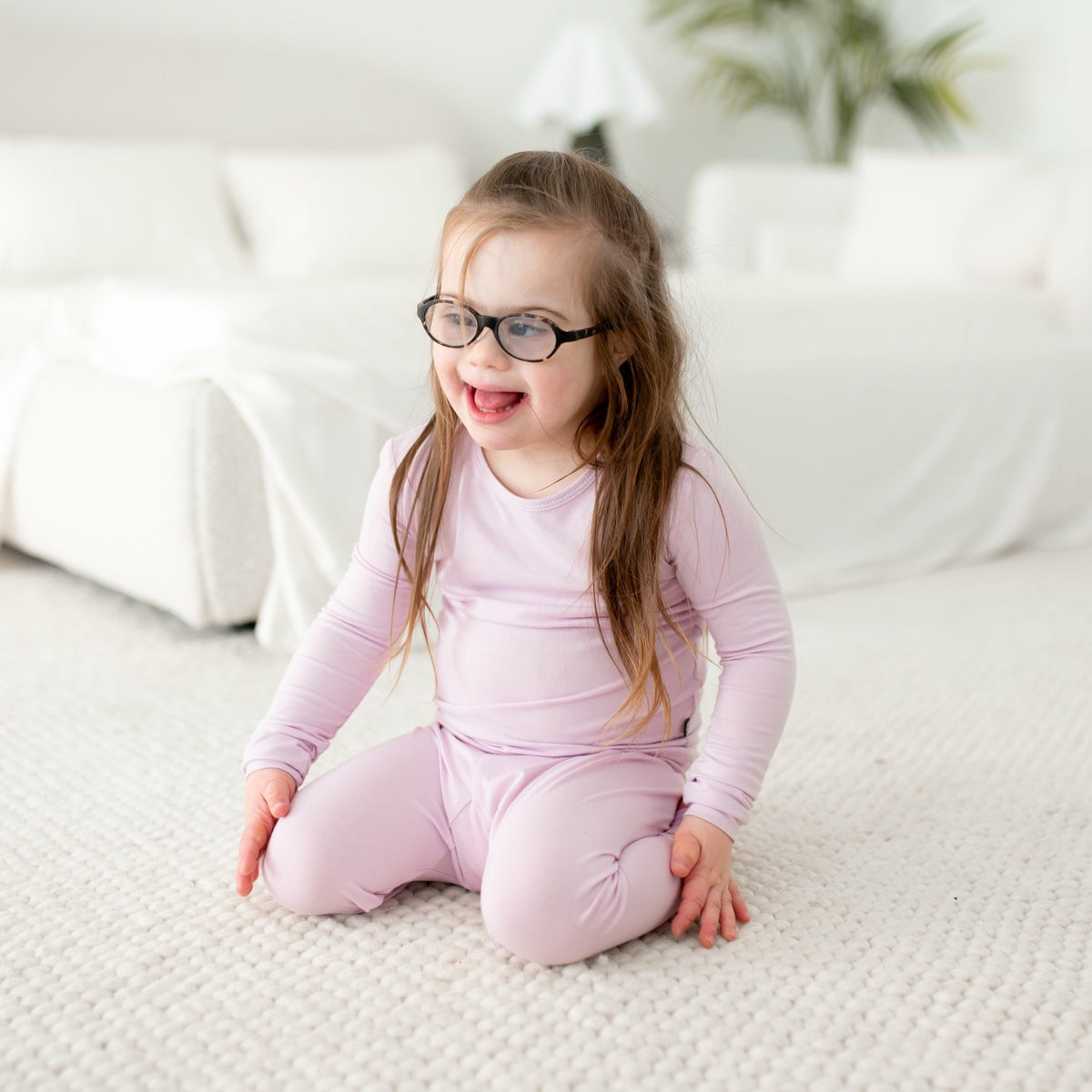 Long Sleeve Pajamas in Thistle | Kyte Baby