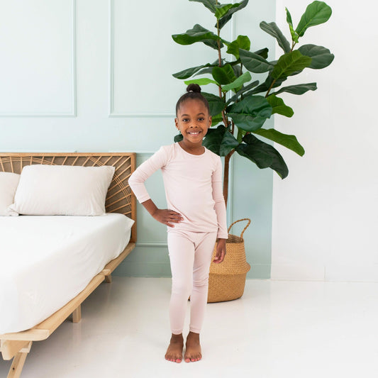 Long Sleeve Pajamas in Blush | Kyte Baby