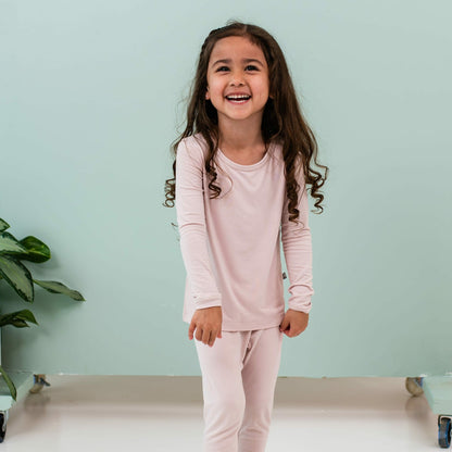 Long Sleeve Pajamas in Blush | Kyte Baby