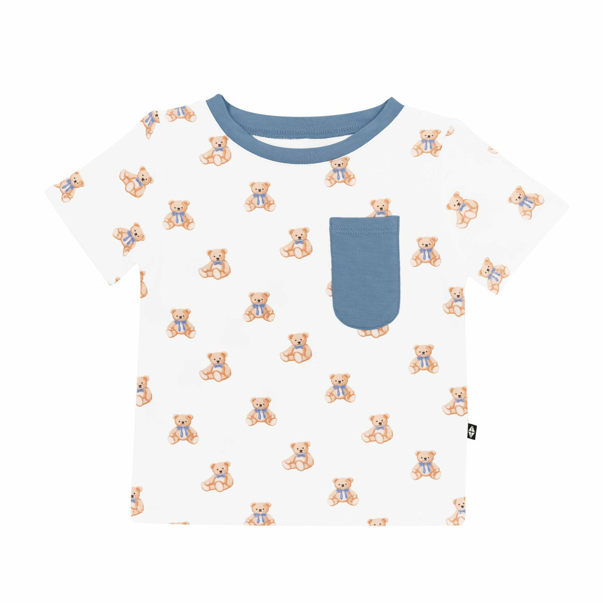 Toddler Crew Neck Tee in Teddy Bear | Kyte Baby