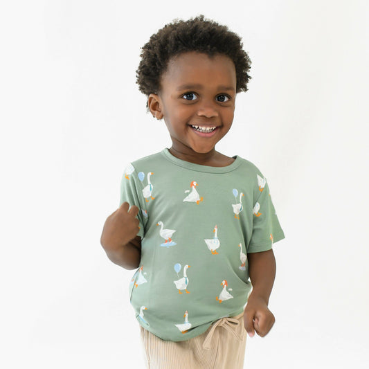 Toddler Basic Tee in Silly Goose | Kyte Baby
