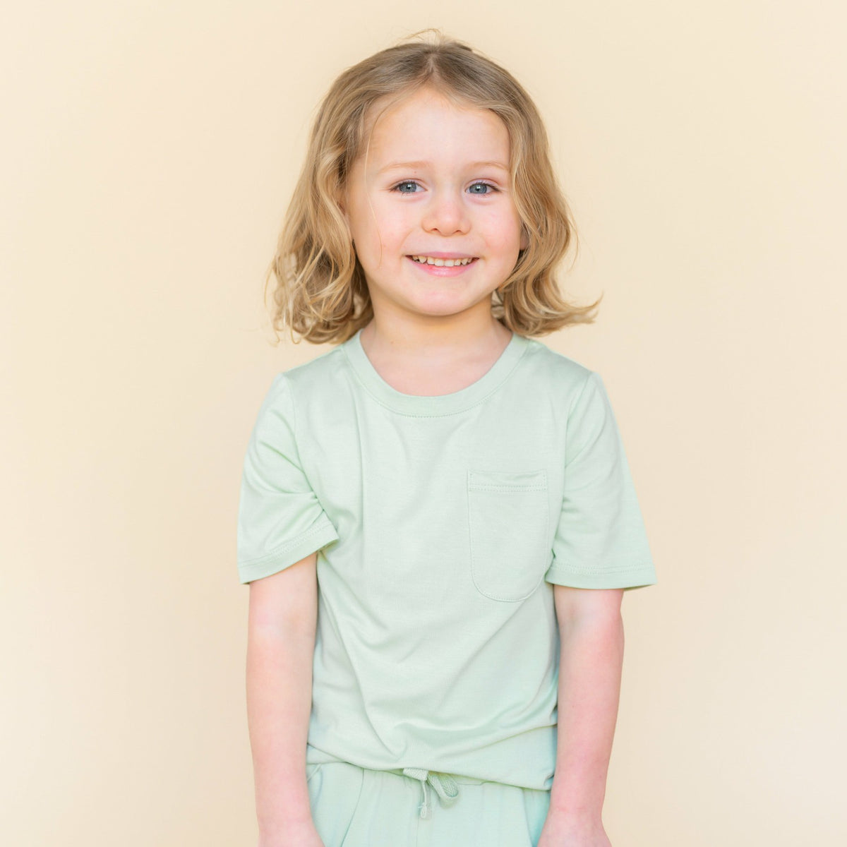 Toddler Crew Neck Tee in Basil | Kyte Baby