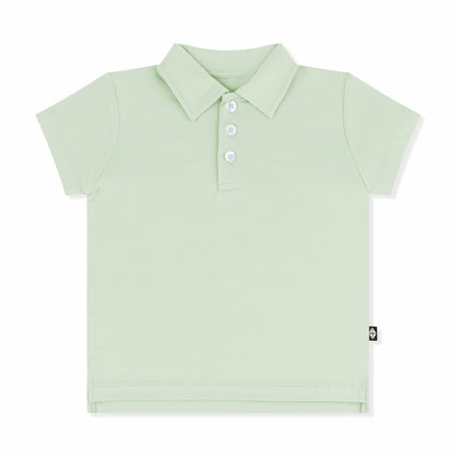 Toddler Short Sleeve Polo in Basil | Kyte Baby