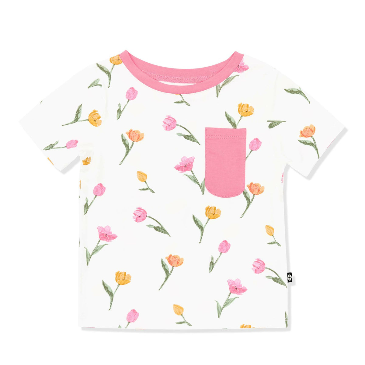 Toddler Crew Neck Tee in Tulip | Kyte Baby