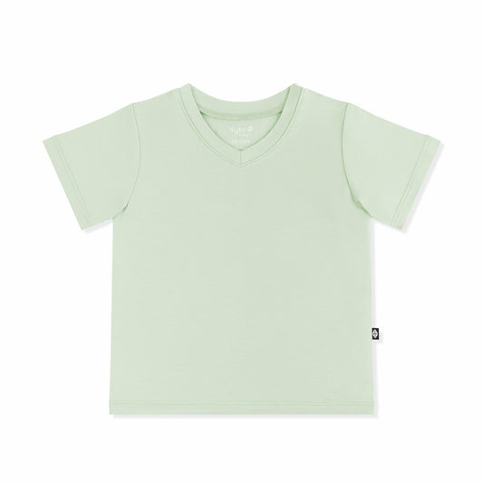 Toddler V-Neck Tee in Basil | Kyte Baby