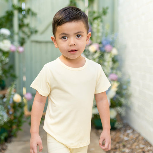 Toddler Basic Tee in Chamomile | Kyte Baby