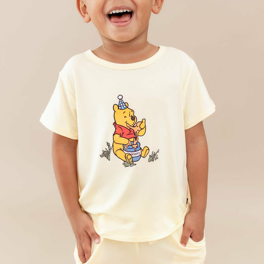 Toddler Basic Tee in Winnie the Pooh on Chamomile | Kyte Baby