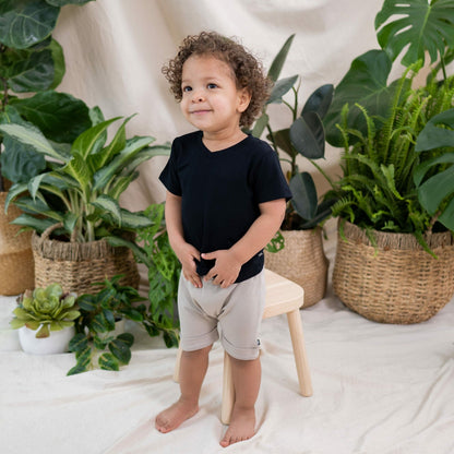 Toddler V-Neck Tee in Midnight | Kyte Baby