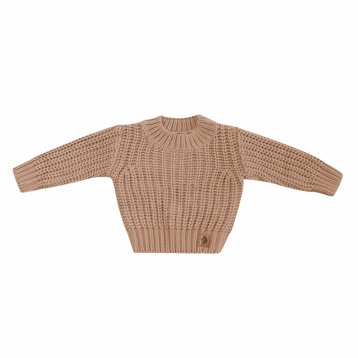 Chunky Knit Sweater in Latte | Kyte Baby