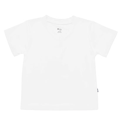 Bamboo Toddler V-Neck Tee in Snow | Kyte Baby
