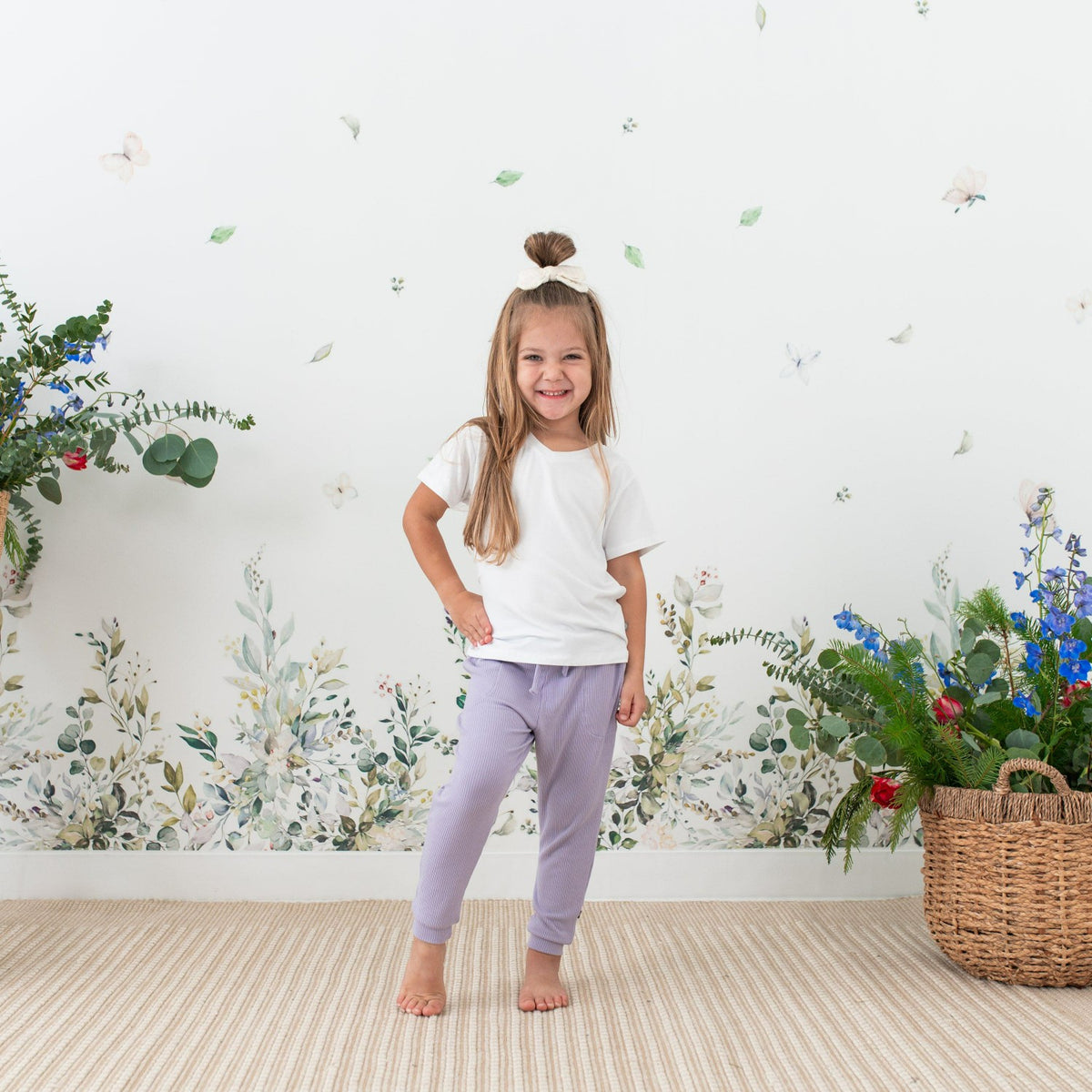 Bamboo Toddler V-Neck Tee in Snow | Kyte Baby