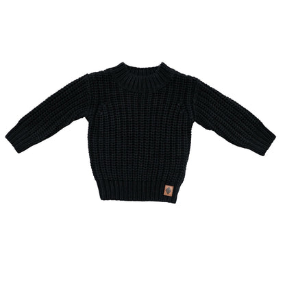 Chunky Knit Sweater in Midnight | Kyte Baby