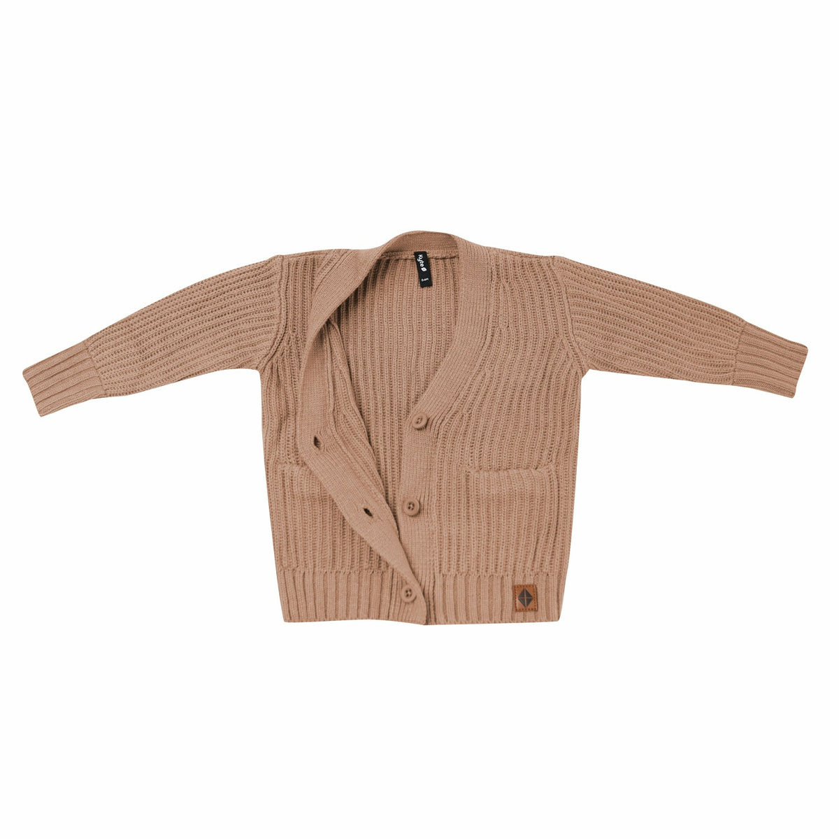 Chunky Knit Oversized Cardigan in Latte | Kyte Baby