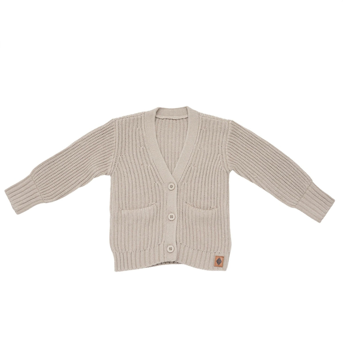 Chunky Knit Oversized Cardigan in Almond | Kyte Baby