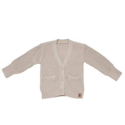 Chunky Knit Oversized Cardigan in Almond | Kyte Baby