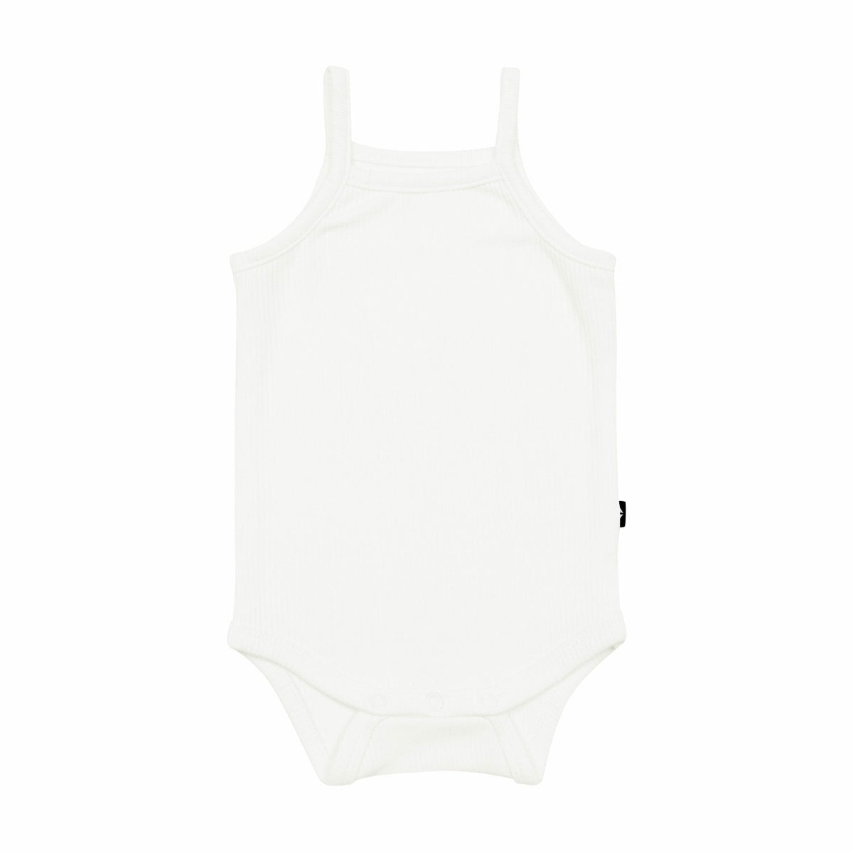Ribbed Spaghetti Strap Bodysuit in Cloud | Kyte Baby