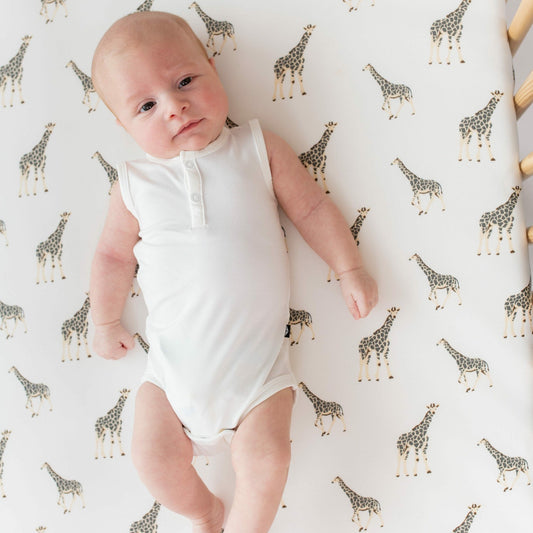 Sleeveless Bodysuit in Cloud | Kyte Baby