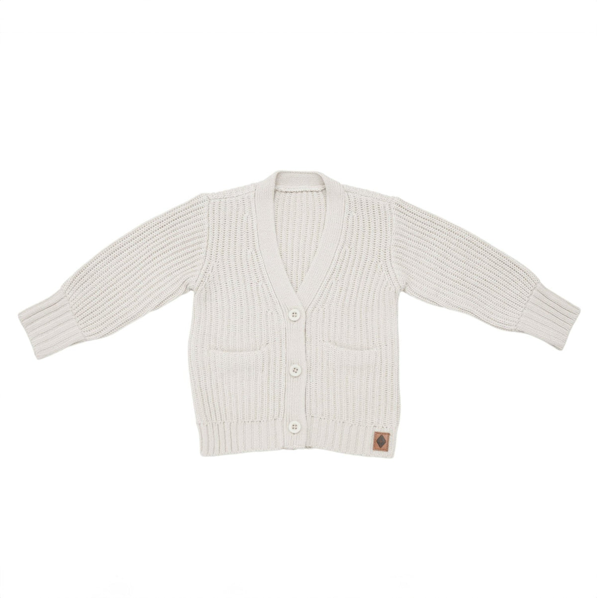 Chunky Knit Oversized Cardigan in Oat | Kyte Baby