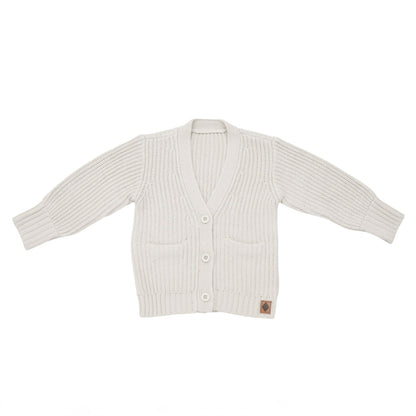 Chunky Knit Oversized Cardigan in Oat | Kyte Baby