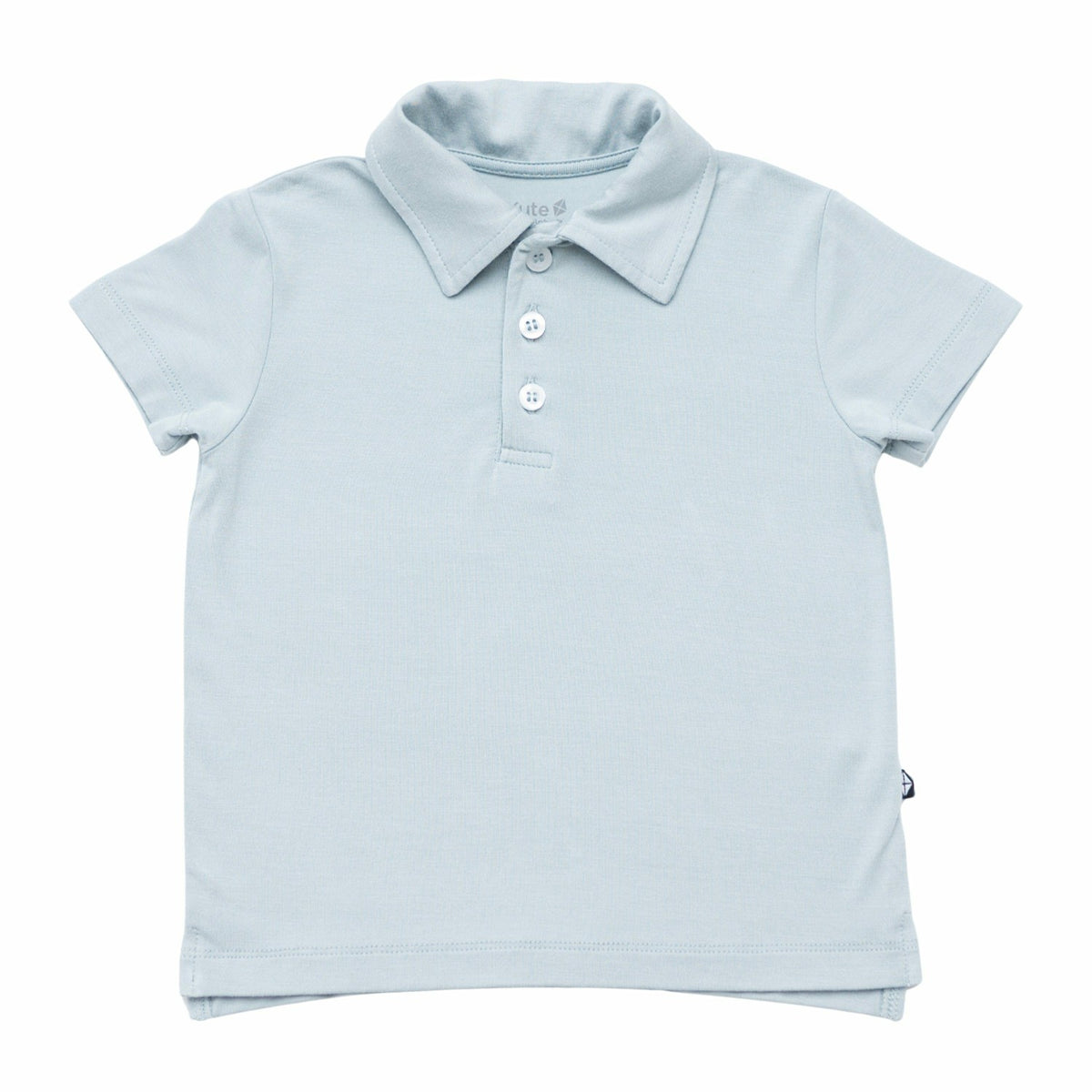 Bamboo Toddler Short Sleeve Polo in Fog | Kyte Baby
