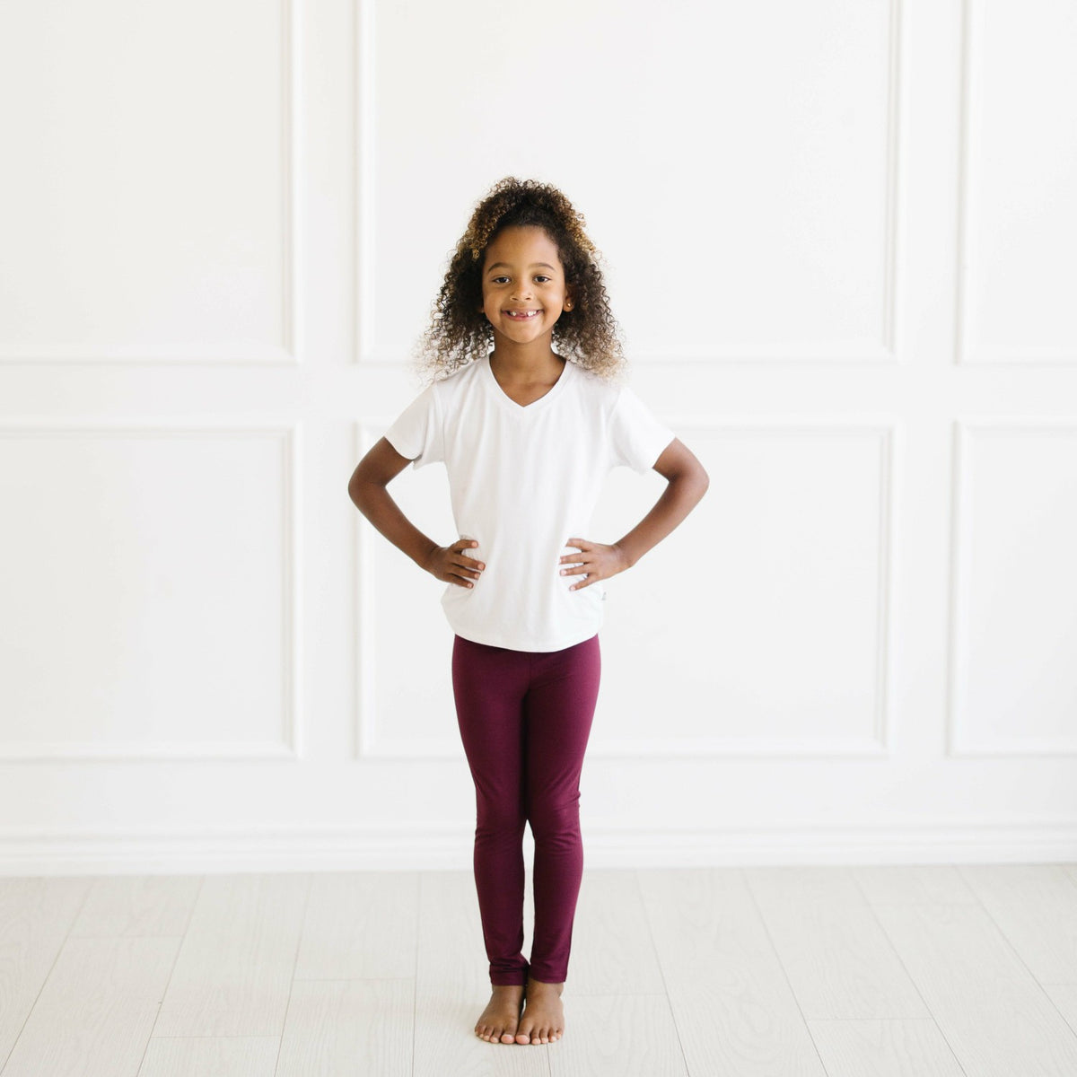 Toddler Leggings in Burgundy | Kyte Baby