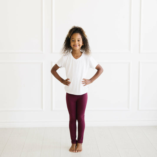 Toddler Leggings in Burgundy | Kyte Baby