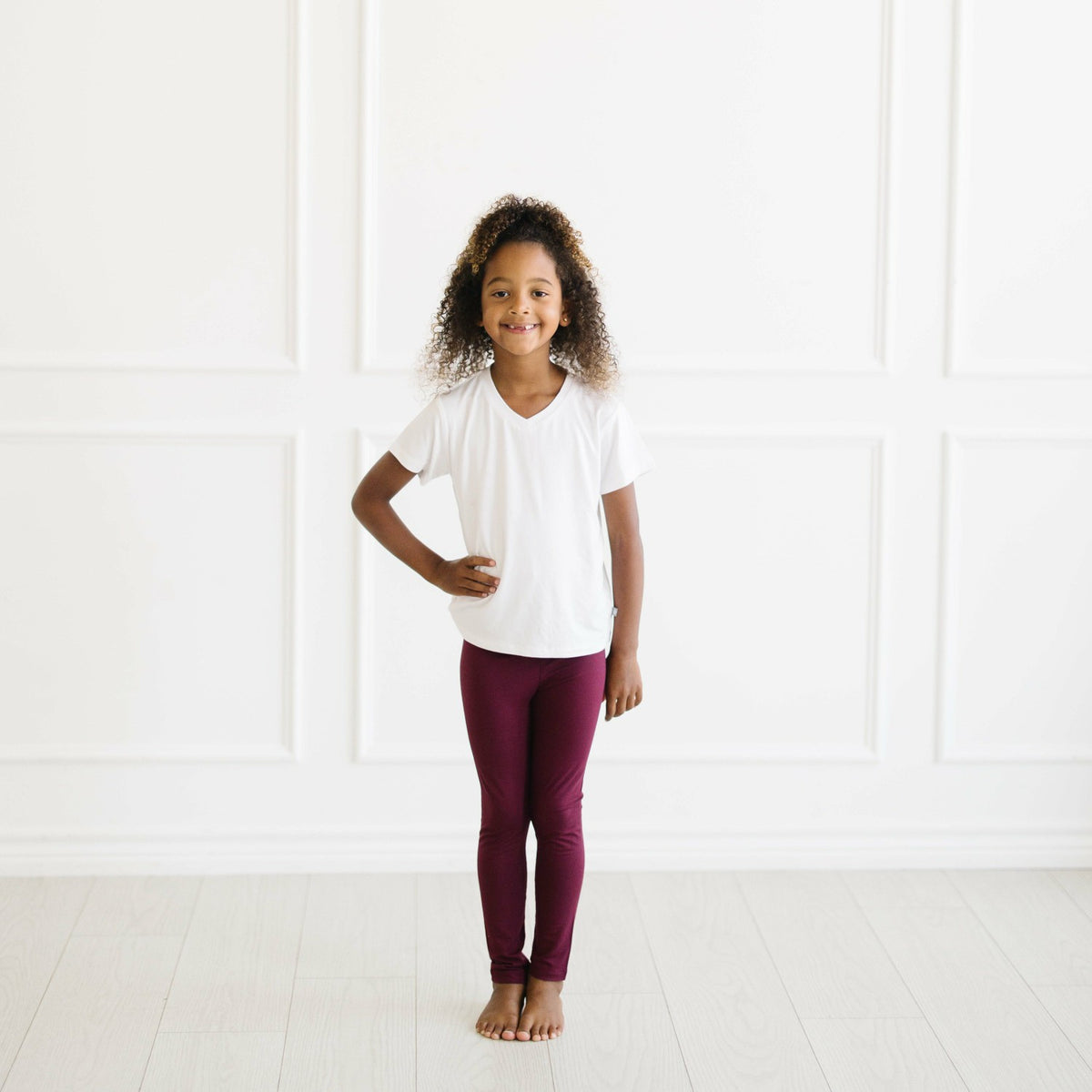 Toddler Leggings in Burgundy | Kyte Baby