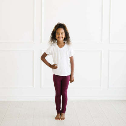 Toddler Leggings in Burgundy | Kyte Baby