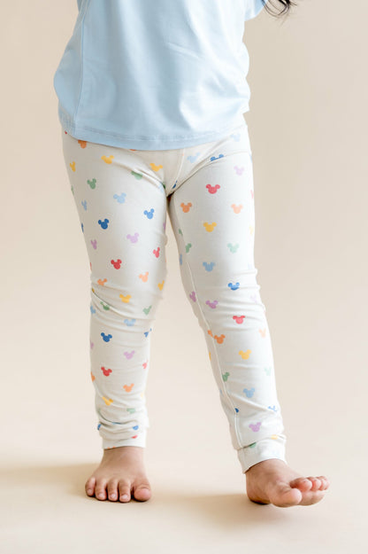 Toddler Leggings in Pastel Mickey Mouse | Kyte Baby