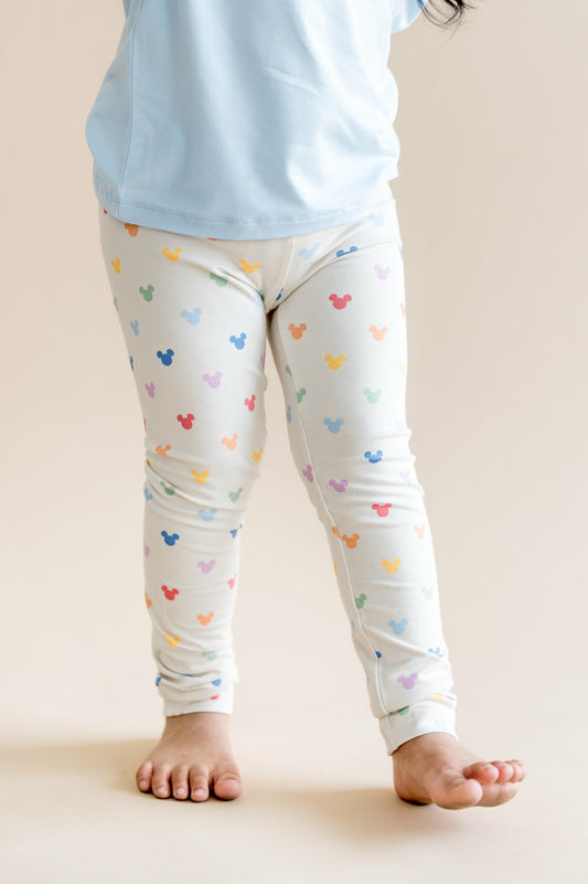 Toddler Leggings in Pastel Mickey Mouse | Kyte Baby