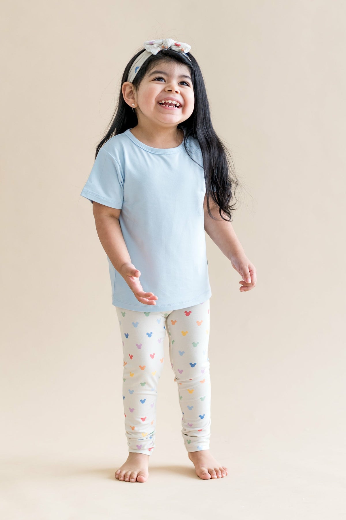Toddler Leggings in Pastel Mickey Mouse | Kyte Baby