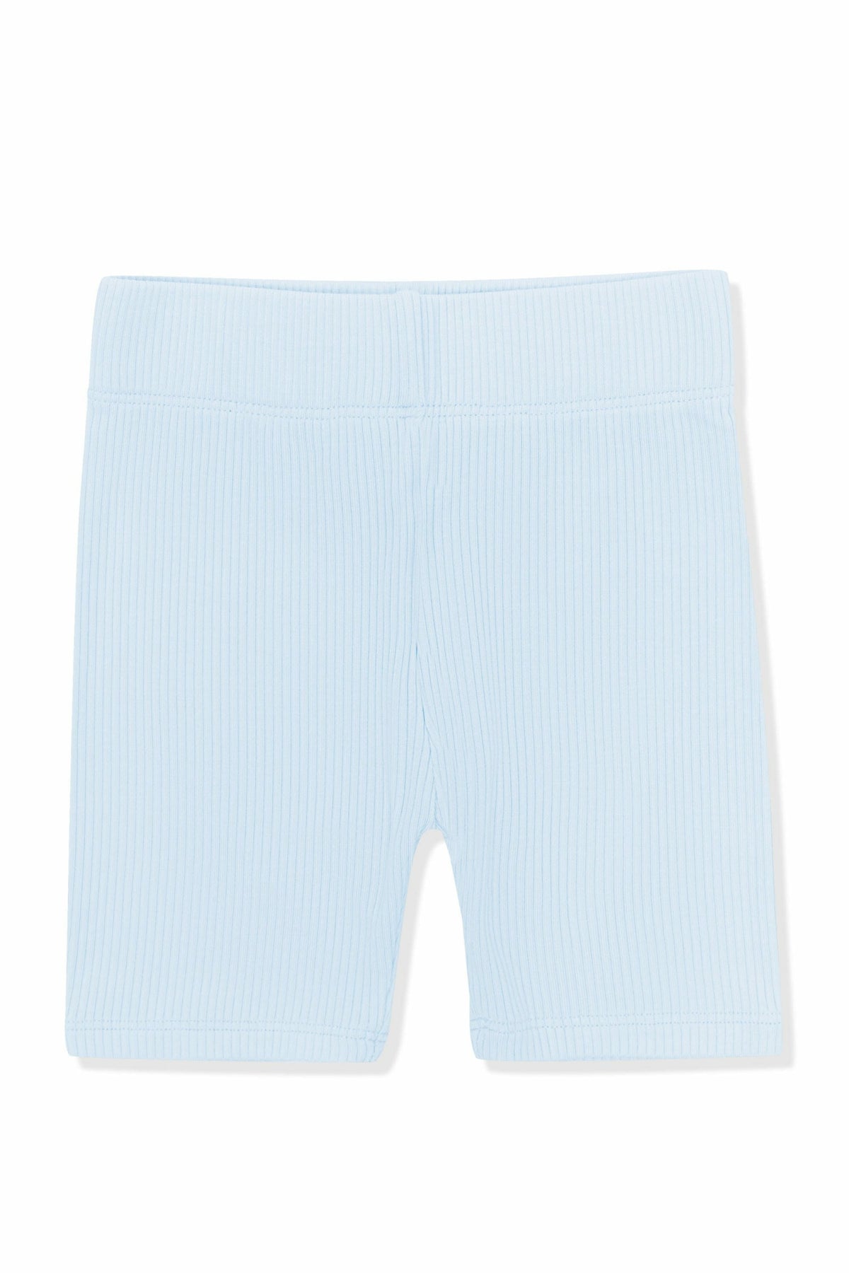 Ribbed Toddler Biker Shorts in Breeze | Kyte Baby