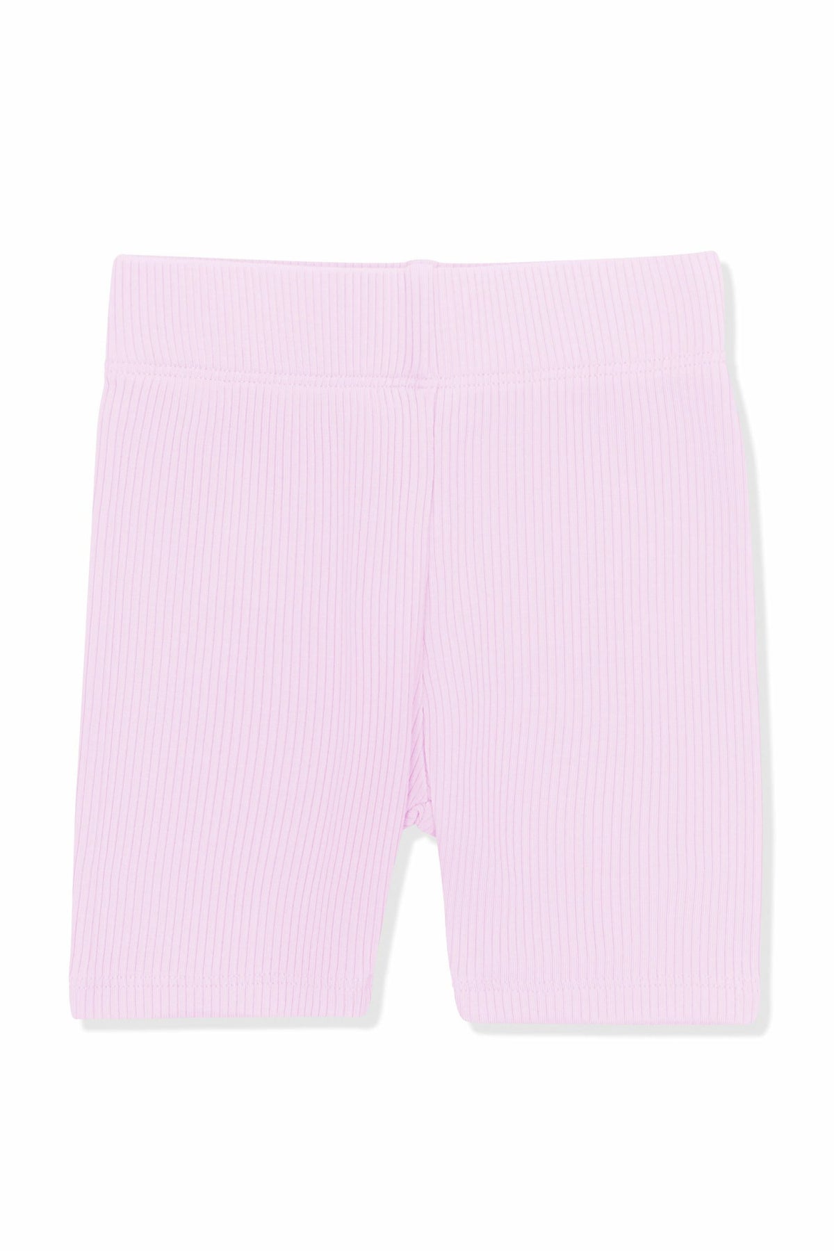 Ribbed Toddler Biker Shorts in Thistle | Kyte Baby