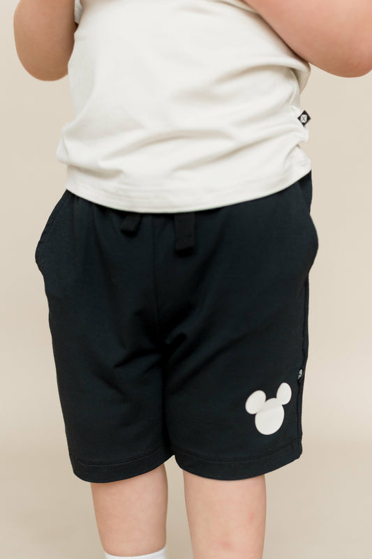Drawstring Short in Mickey Mouse on Midnight | Kyte Baby