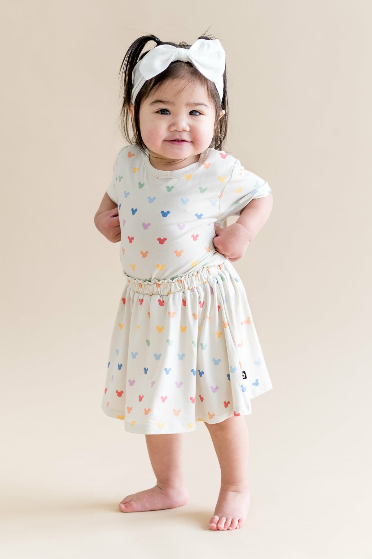 Toddler Skort in Pastel Mickey Mouse | Kyte Baby