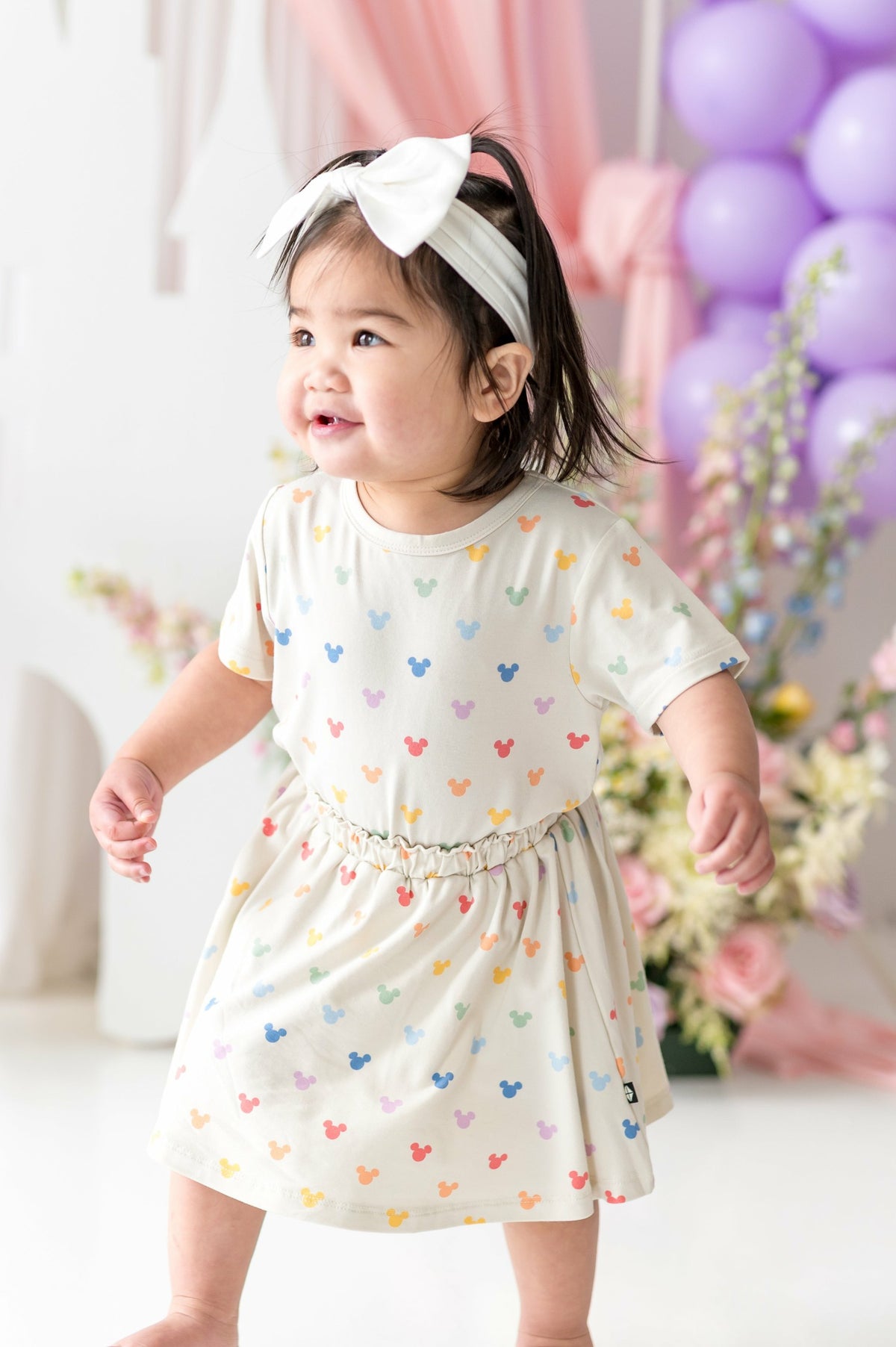 Toddler Skort in Pastel Mickey Mouse | Kyte Baby