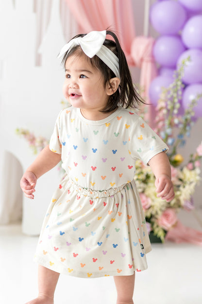 Toddler Skort in Pastel Mickey Mouse | Kyte Baby
