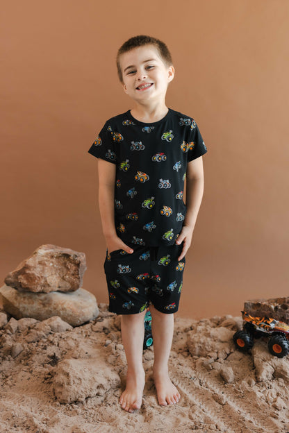 Drawstring Short in Monster Truck | Kyte Baby