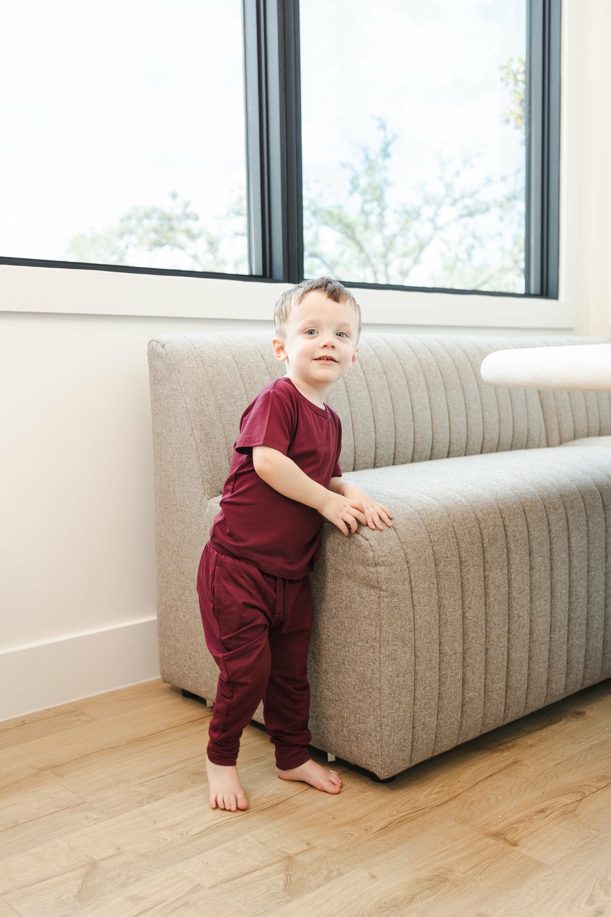 Toddler Jogger Pant in Burgundy | Kyte Baby