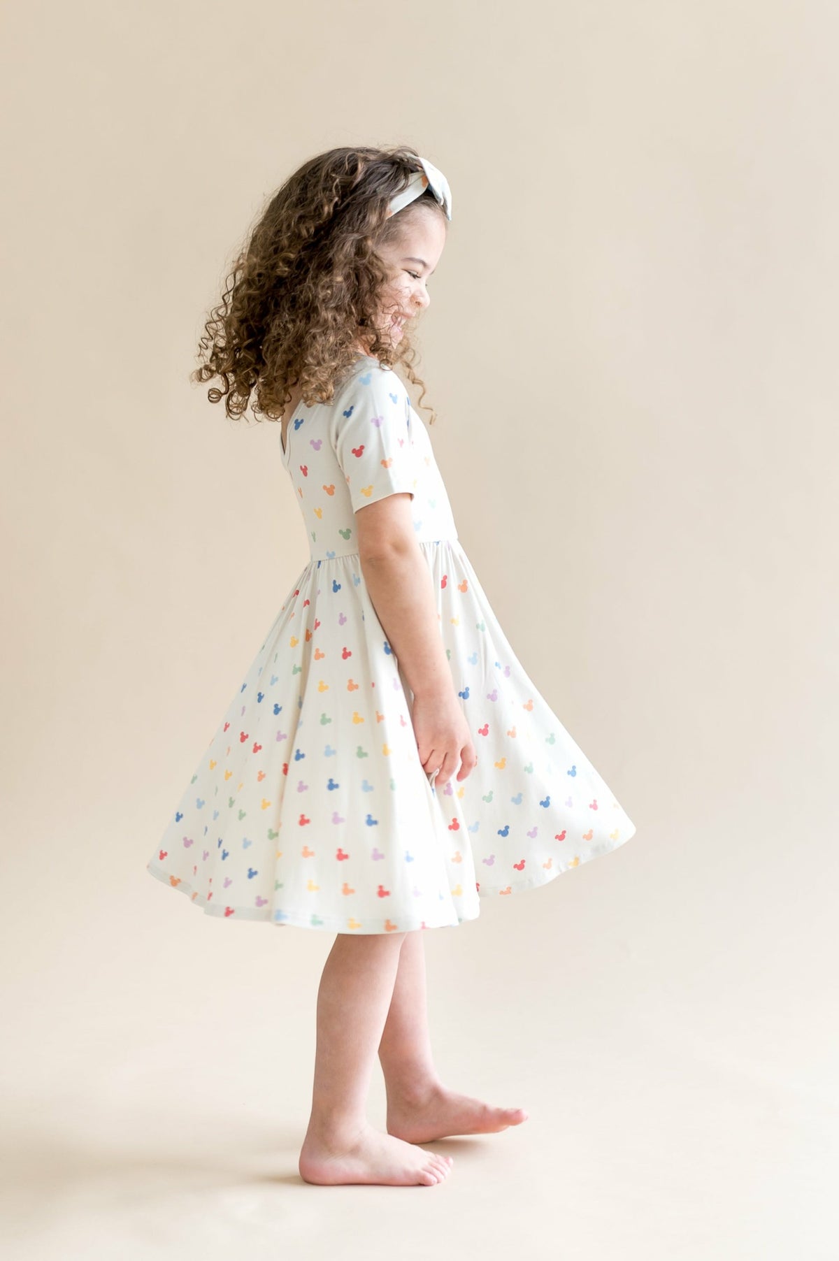 Twirl Dress in Pastel Mickey Mouse | Kyte Baby