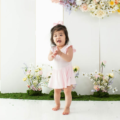 Twirl Bodysuit Dress in Sakura | Kyte Baby