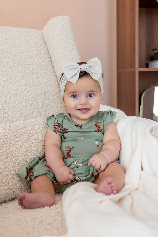 Twirl Bodysuit Dress in Groot | Kyte Baby